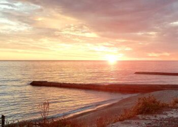 Море, закат, Афон